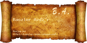 Baszler Azár névjegykártya